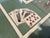 Wood Bespoke 1975 Custom Needlepoint & Oak Pedestal Game Table With Matching Cover For Sale - Image 7 of 15