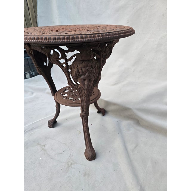 1940s 1940s Victorian Iron Bistro Tables, Pair For Sale - Image 5 of 10