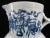 Dr. Wall Worcester Antique Worcester Blue Floral Cabbage Leaf Bacchus Mask Pitcher Jug For Sale - Image 4 of 11