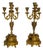 Four-Branch Bronze and Marble Candelabra, 1800s, Set of 2 For Sale