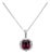 4.8Ct Rhodolite Garnet Pendant With Natural Diamonds in Solid 14k Gold, 11x9mm For Sale