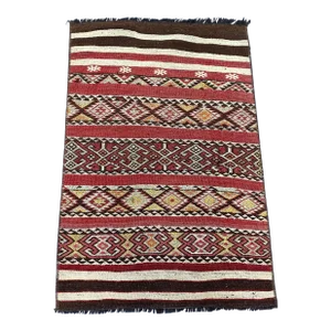 Kurdish Vintage Handmade Floor Kilim Rug