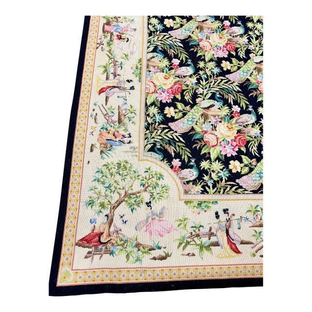 Peacock Aubusson Rug For Sale