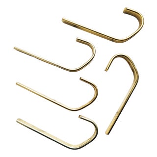 Modernist Austrian Aluminium Wall Hooks, 1950s, Set of 5 For Sale