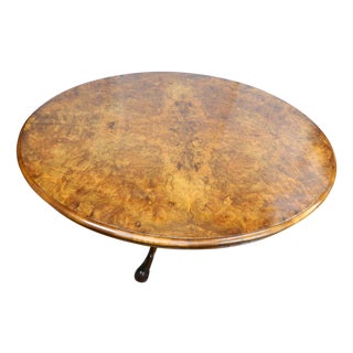 Victorian Walnut Tilt Top Table, 1866 For Sale