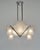 Atelier Petitot Petitot French Modernist Art Deco Chandelier 1930s - Frosted Glass & Nickeled Bronze For Sale - Image 4 of 15