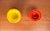 Mid-Century Modern German Space Age Red and Yellow Ceramic Ashtrays, 1960s, Set of 2 For Sale - Image 4 of 18