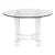 Lucite Base Round Glass Top Mid-Century Modern Gueridon Occasional Dining Table For Sale