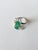 18k Gold, 2.63 Carats, Natural Zambian Emerald & Rose Cut Diamonds Cocktail Ring, Size 6 For Sale - Image 4 of 10