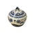 1990s Oriental Blue White Red Symbol Bats Graphic Porcelain Round Container Box For Sale - Image 5 of 12