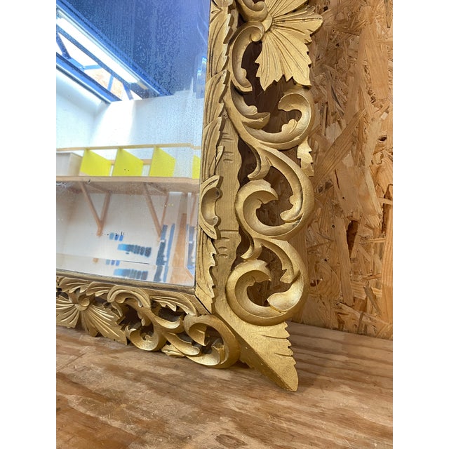 19th Century Gilded Wooden Mirror For Sale - Image 5 of 9