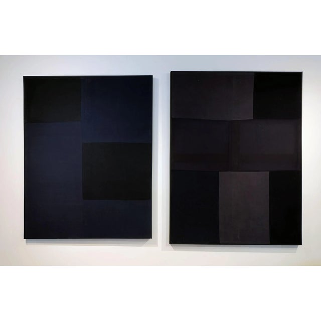 "The Veil Between" SidebySide The works from the SidebySide series consist of sewn fabric arrangements exhibiting subtle,...