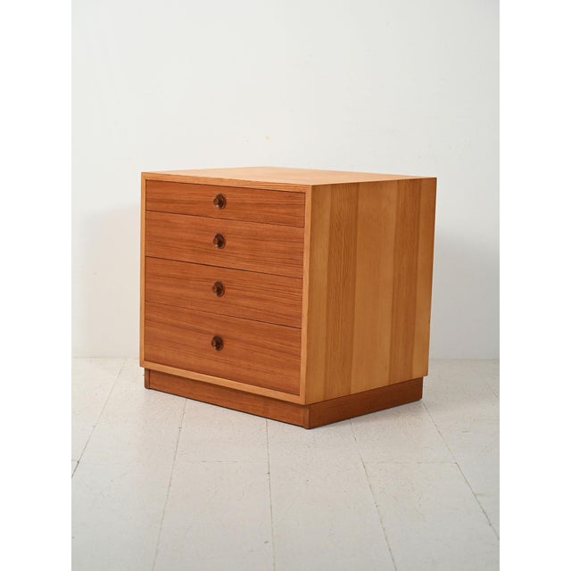 Karl Andersson & Söner Danish Beech and Teak Chest of Drawers by Børge Mogensen for Karl Andersson & Söner, 1960s For Sale - Image 4 of 13