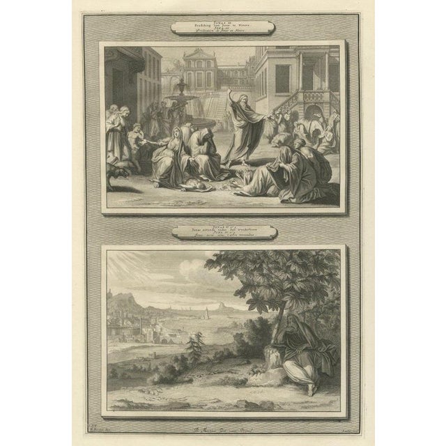 Pieter Mortier, Jonah Preaches at Nineveh and Jonah Under the Gourd, 1700, Engraving For Sale - Image 12 of 12