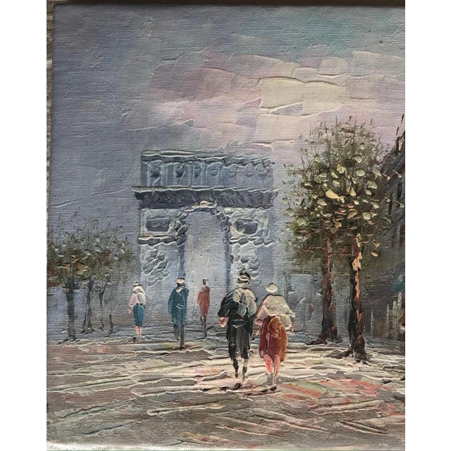 Impressionist Oil Painting Paris France Cityscape Attrib. To Caroline Burnett, Signed For Sale - Image 3 of 6