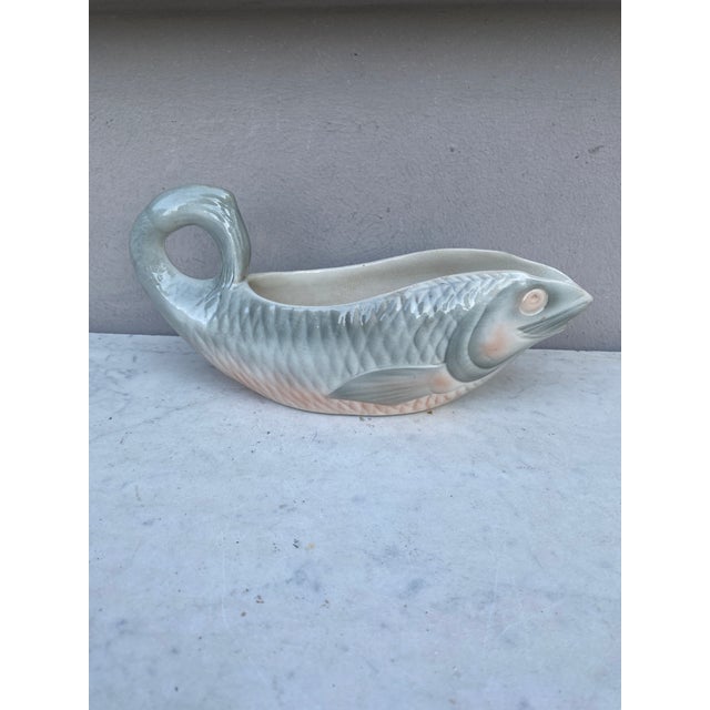 Majolica Fish Saucer Sarreguemines, circa 1930.