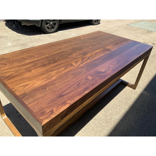 Modern Oak and Walnut Desk For Sale - Image 4 of 13