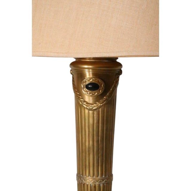 Late 20th Century Neo Classical Brass Table Lamps by Chapman - a Pair For Sale - Image 11 of 13