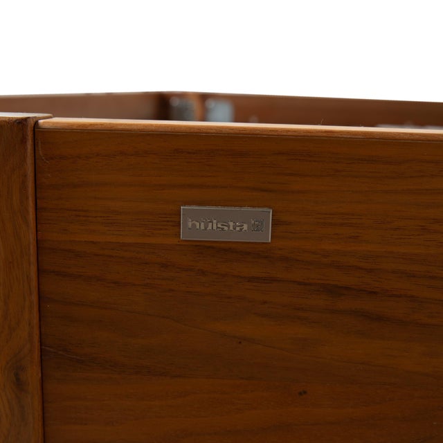 Wood Leather Bed Frame in Brown Black with Manual Function by Hülsta For Sale - Image 13 of 18