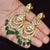 Estate Natural 8.30ct Polki Diamond & 28.30ct Emerald 22k & 18k Gold Chandelier Earrings, Pair For Sale - Image 9 of 13