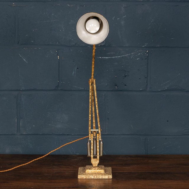 An early "two-step" Herbert Terry Anglepoise lamp (model 1227), England, circa 1970. Original paintwork and in perfect...