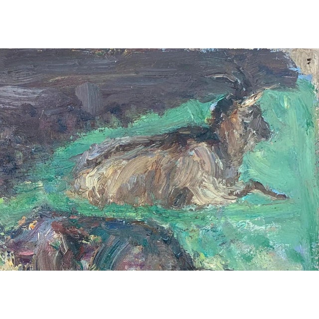 Realism Rural Landscape Painting Original Art Ukrainian Artist Sokolovsky G. 1970s For Sale - Image 3 of 6