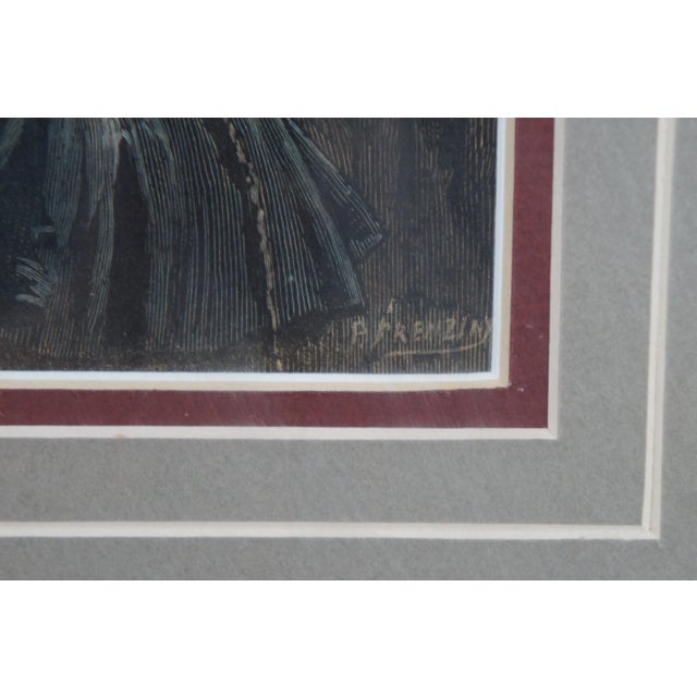 Gray Set of 3 Framed 19th C. Hand Colored Engravings Chinese Culture Harpers Weekly For Sale - Image 8 of 12