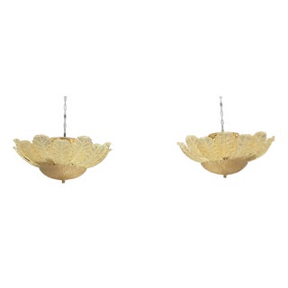 Murano Ceiling Lights, 1980s, Set of 2 For Sale