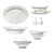 1960s Noritake “Rosepoint” 6-Piece Porcelain Dinnerware Serving Hostess Set For Sale