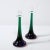 Modern Early 21st Century Melded Emerald, Amethyst and Ultramarine Murano Glass Candlestick Holders - a Pair For Sale - Image 3 of 13