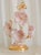 Offered here is one exquisite vintage Italian table lamp featuring handblown Murano glass flowers in soft pink and white....