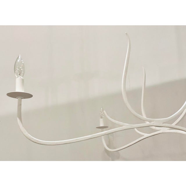 Modern Currey & Company Modern White Metal Passion Chandelier For Sale - Image 3 of 6