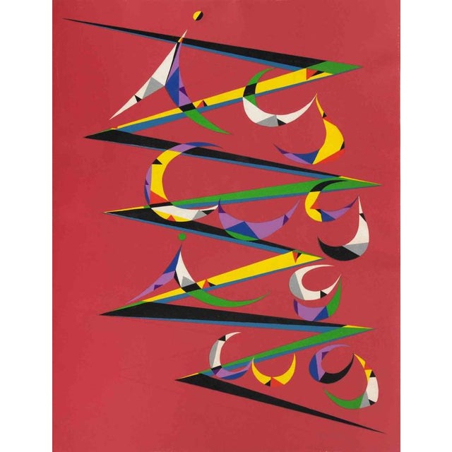 Abstract Composition is a lithograph, realized by Rafael Alberti in 1972. Hand-signed, dated, numbered on the lower...