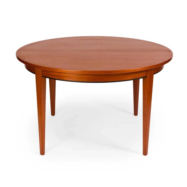 Mid-Century Modern Vintage Danish Mid-Century Gunni Omann Teak Dining Table Model #55 For Sale - Image 3 of 12