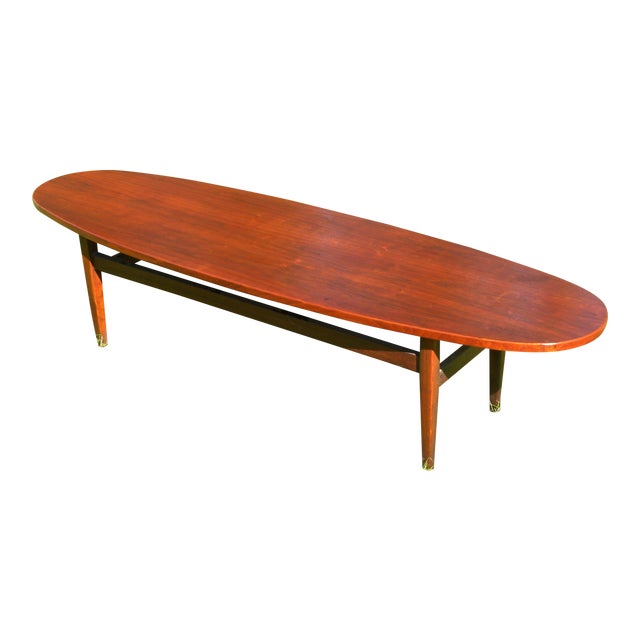 Vintage MidCentury Solid Wood Surfboard Coffee Table Chairish