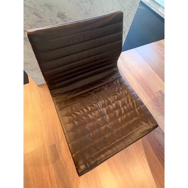 2000 - 2009 Herman Miller Eames Aluminum Group Ea330 Management Chair in Brown Leather (2008 50th Anniversary Edition) For Sale - Image 5 of 7