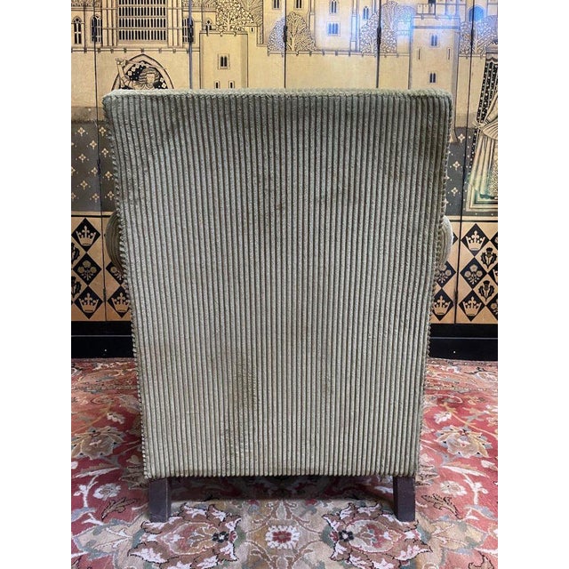 Art Deco Corduroy Club Armchair For Sale - Image 5 of 7