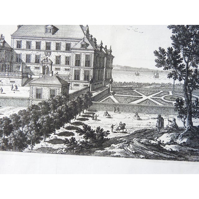 English 1690s Architectural Engraving of the Hasselbyholm Swedish Manor For Sale - Image 3 of 4