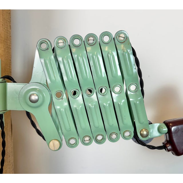 Industrial East German Scissor Lamp from Veb Zweckleuchtenbau Dresden, 1950s For Sale - Image 13 of 18