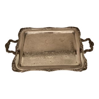 Early 20th Century W L Rogers Silver Plated Serving Tray For Sale