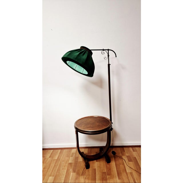 1940s Art Deco Reading Table with Integrated Lamp, 1940s For Sale - Image 5 of 18