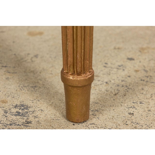 Antique French Louis XVI Style Giltwood Dining Chairs in Green Mohair, Set of 6 For Sale - Image 14 of 18