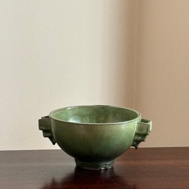 Early 20th Century Fulper Arts & Crafts Pottery Bowl For Sale - Image 4 of 12