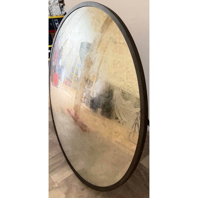 French Vintage 1940s Églomisé Mirror From Retired Restoration Hardware Collection For Sale - Image 3 of 3
