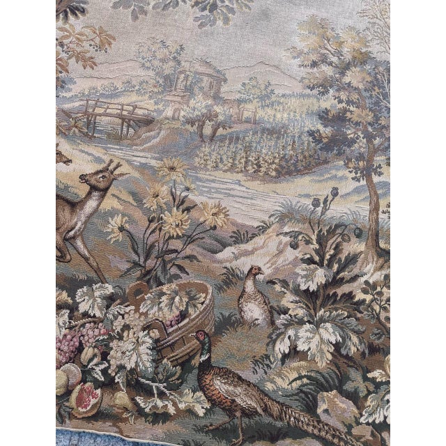 Gray Vintage French Aubusson Style Jacquard Tapestry, 1970s For Sale - Image 8 of 18