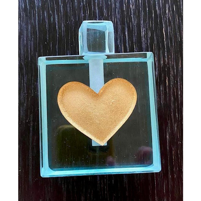 An exceptional investment-grade studio art-glass perfume bottle designed by renowned artist Jeffrey M. Andrews for Felt...