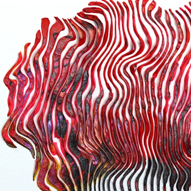 Canadian artist Virginie Schroeder uses thick textural, playful lines, and other geometric forms to create works with...