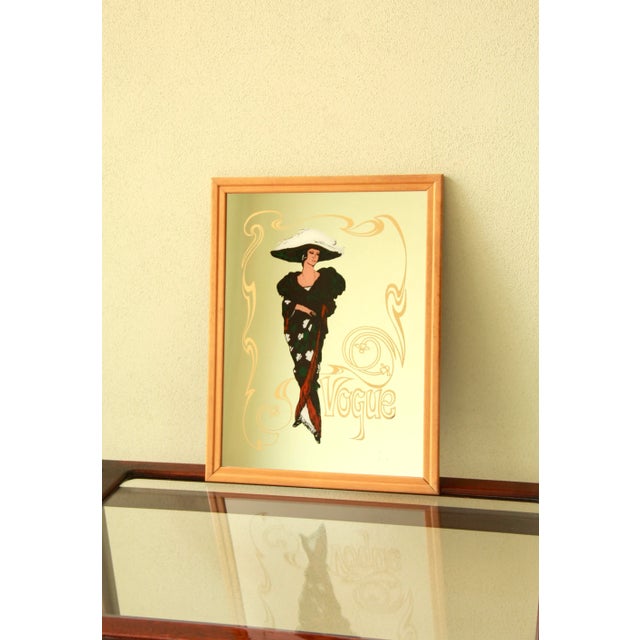 Vintage Vogue Advertising Wall Mirror, Italy, 1970s For Sale - Image 11 of 11