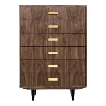 Danish Walnut Chest of Drawers For Sale