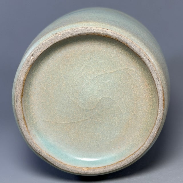 Blue Antique Chinese Longquan Celadon Vase, Phoenix‑Shaped Double Handles For Sale - Image 8 of 8